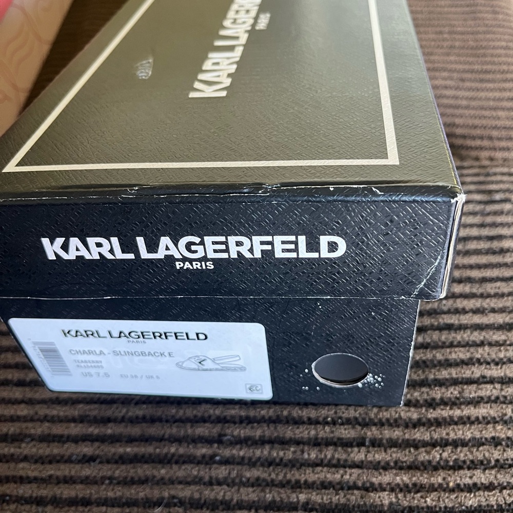 Karl Lagerfeld Vibrant Pink and Multicolor Sandals - Picture 4 of 4